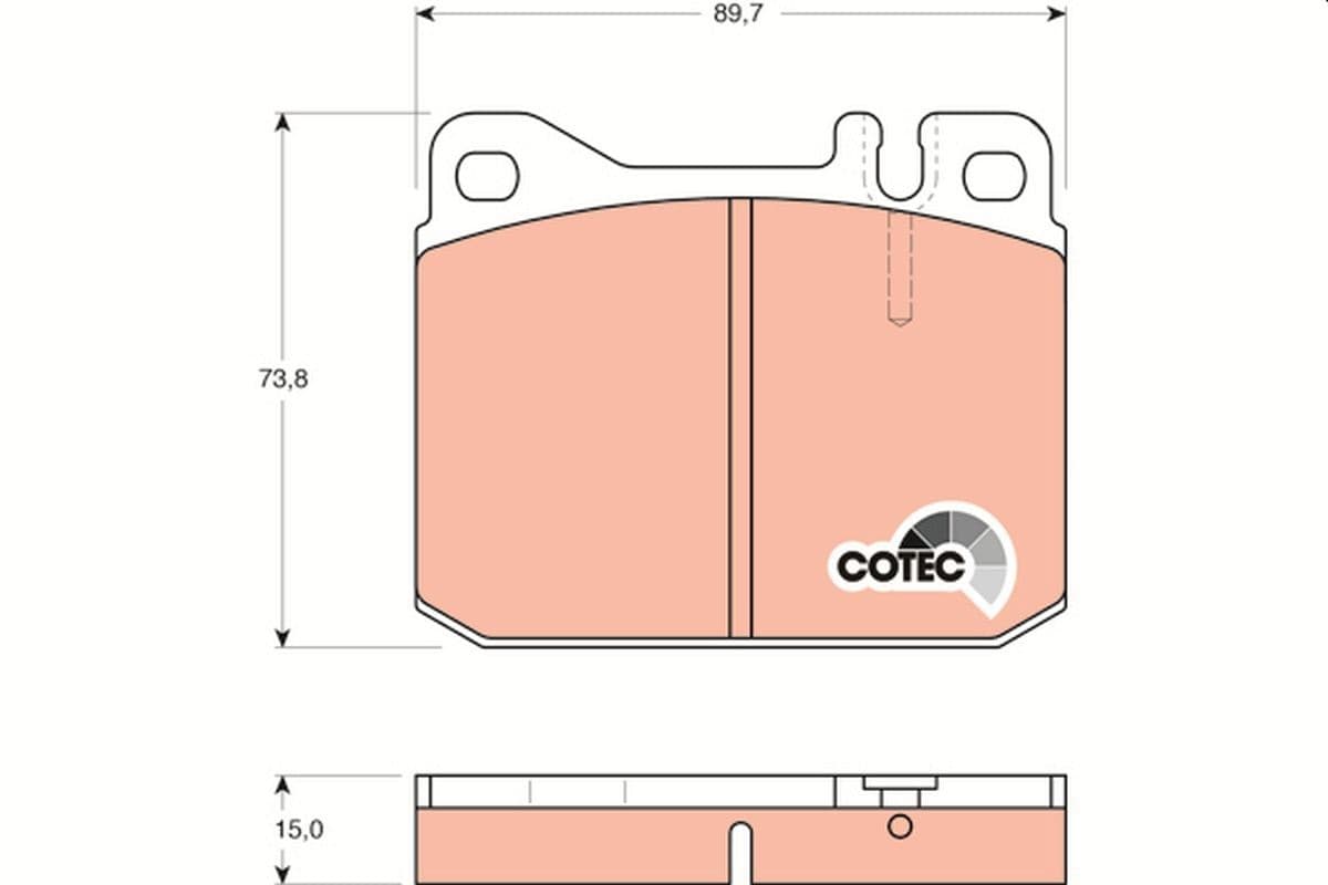 Trw Pattini Freno Mercedes Sl Coupe (C107) 450 Slc ( Gdb242