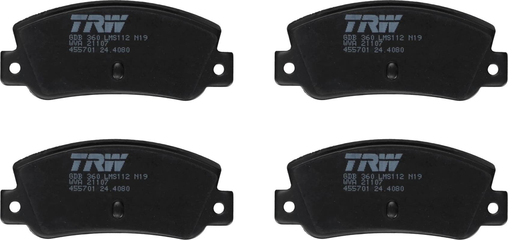 TRW plaquettes de frein GDB360 108,8x47 épaisseur 12 mm prévu témoin