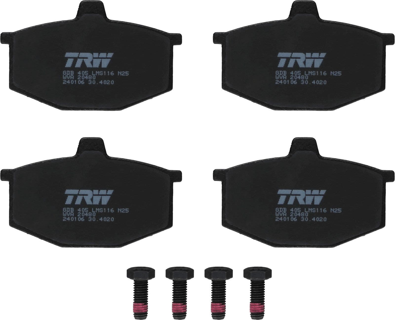 TRW Bremsbeläge GDB405 93,4x56,3 Stärke 15,5 mm für Warnkontakt