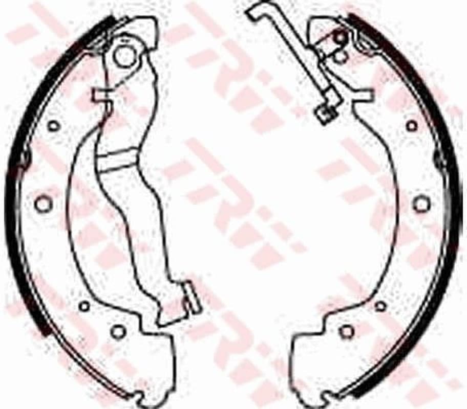 TRW Bremsbackensatz GS8530 fuer Trommelbremse Durchmesser 268 mm 56 mm BENDIX E1 90R 01195/015