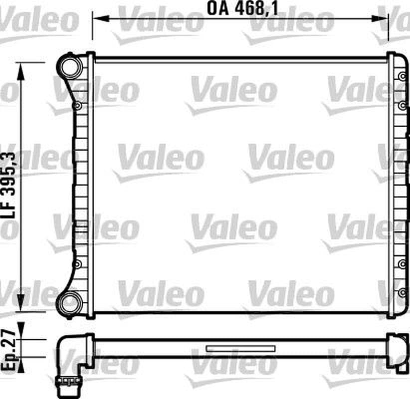 VALEO Radiateur moteur 732785 468x395x27 mm aluminium