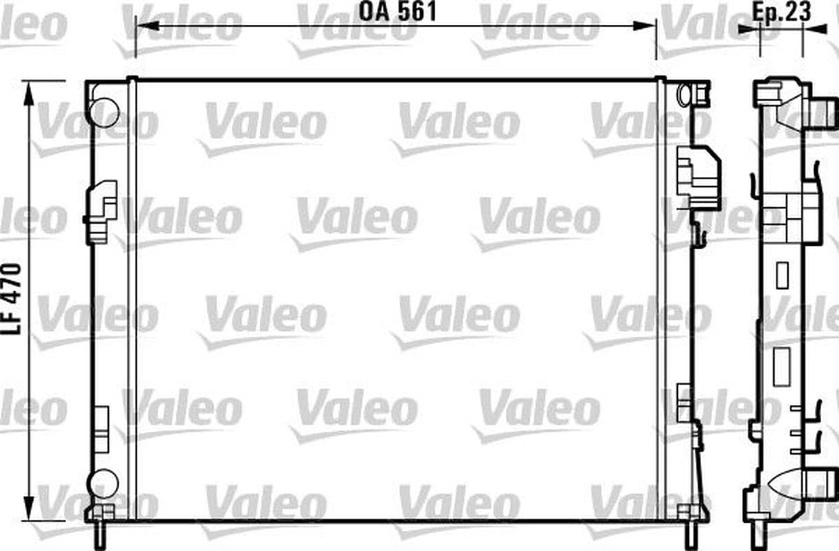 VALEO Motorkuehler 732853 560x448x26 mm Aluminium