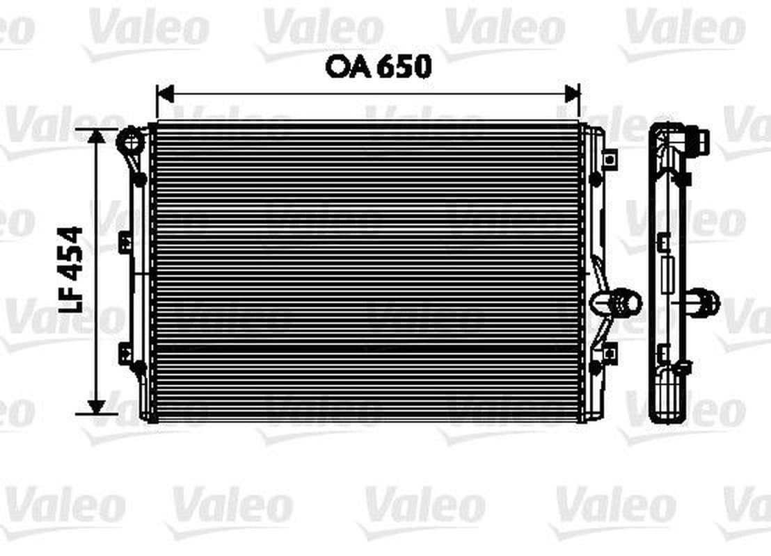 VALEO Radiateur moteur 734333 650x454x34 mm aluminium