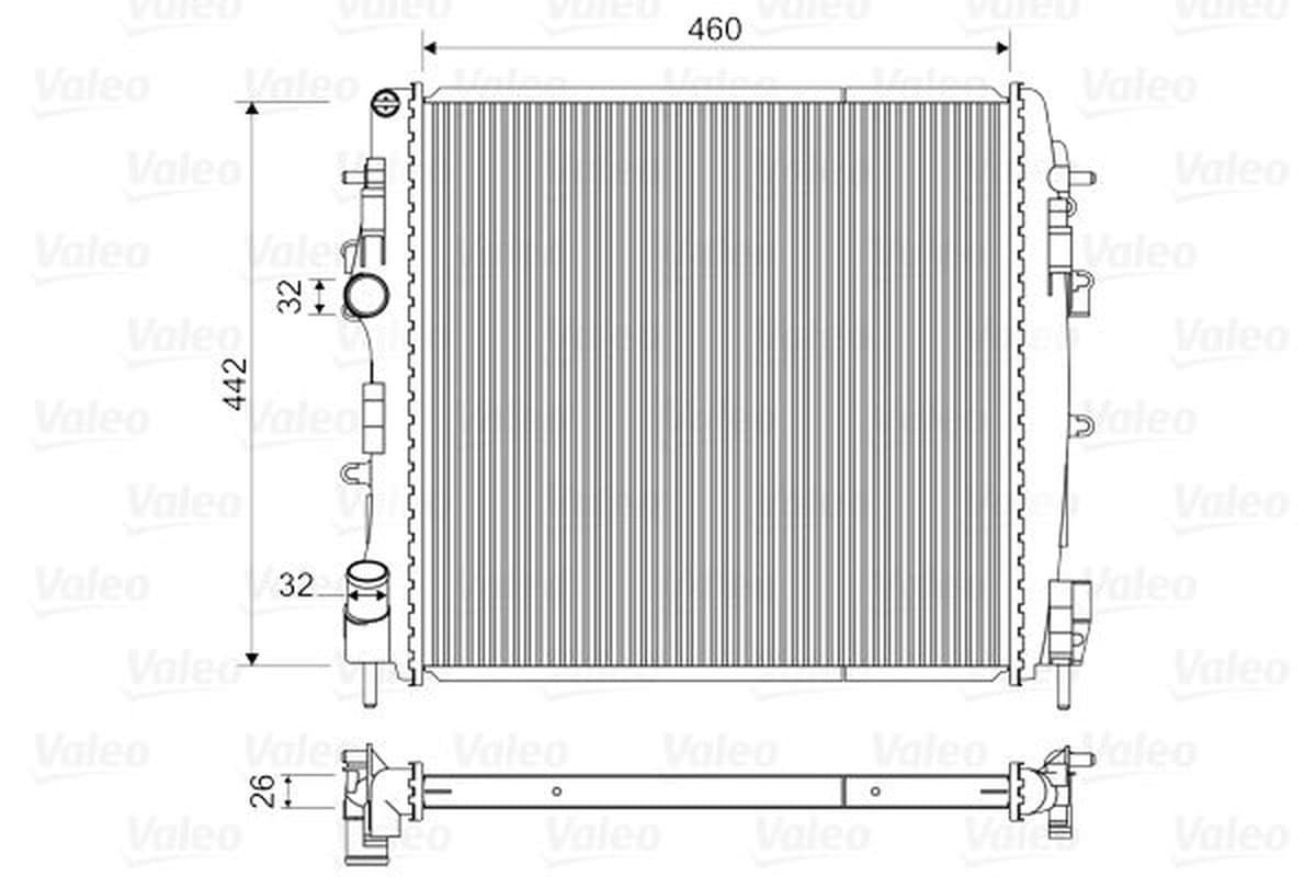 VALEO Motorkuehler 734922 Kuehler Motorkuehlung 461x451x34 mm
