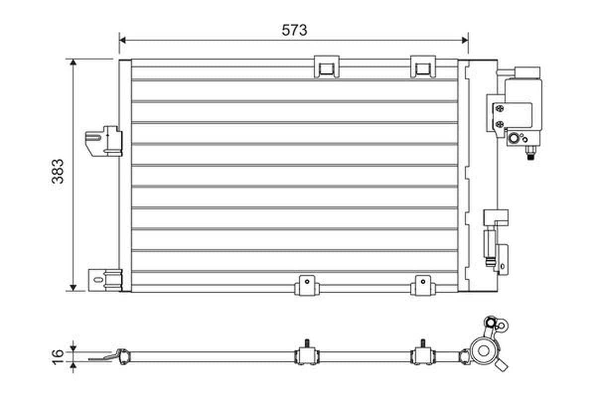 VALEO Kondensator Klimaanlage 817505 Klimakondensator Klimaanlage A/C 381x548x16 mm R 134a
