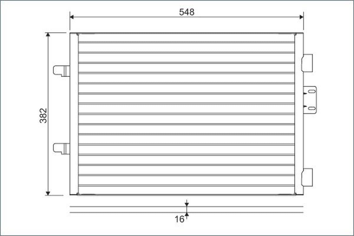 VALEO Kondensator Klimaanlage 817602 378x508x16 mm ohne Trockner R 134a Aluminium