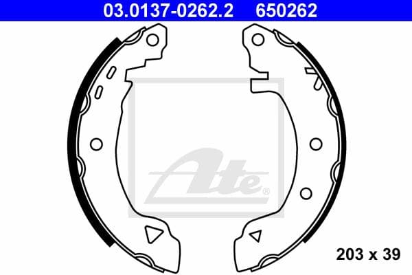 ATE Bremsbackensatz ATE03.0137-0262.2