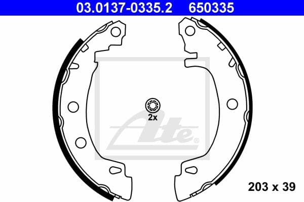 Ate Kit Ganasce Freno 03.0137-0335.2