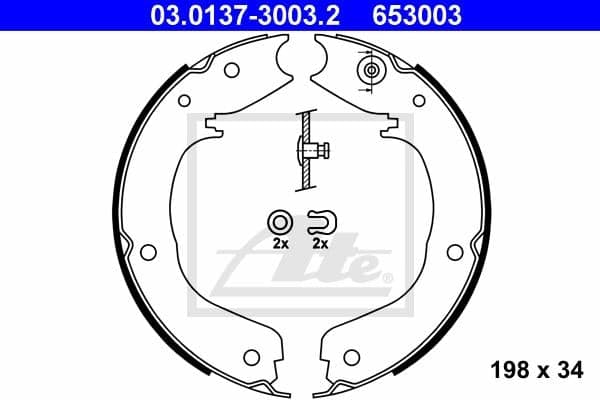 Ate Kit Ganasce, Freno Stazionamento 03.0137-3003.2
