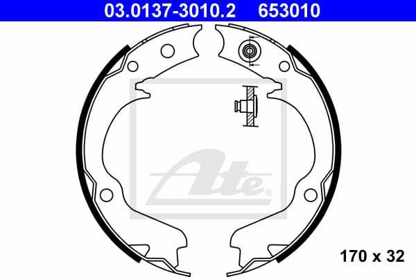 ATE 03.0137-3010.2 Bremsbackensatz Feststellbremse