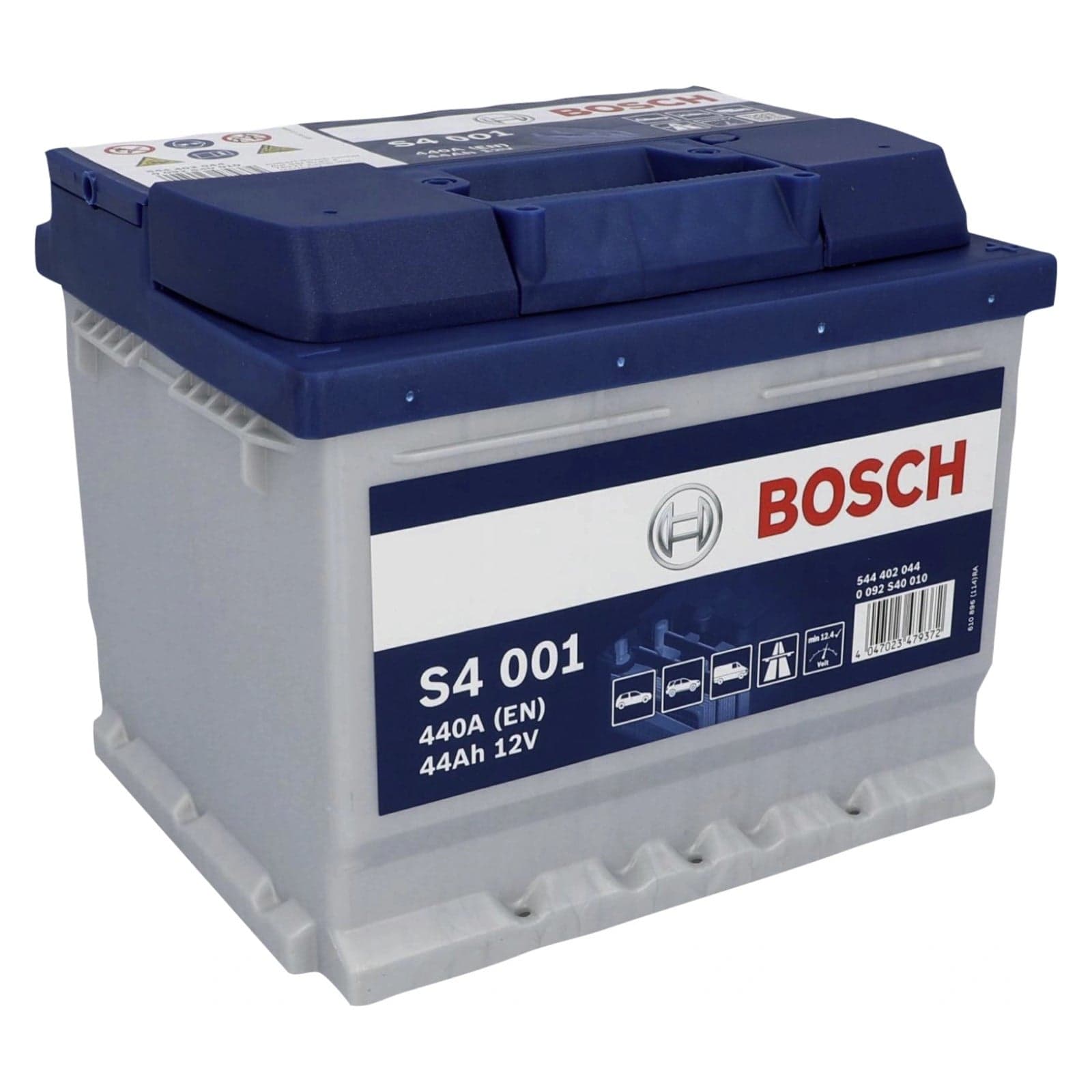 BOSCH S4 Batterie auto plomb-acide 12V 44Ah 440A droite 207x175x175 mm
