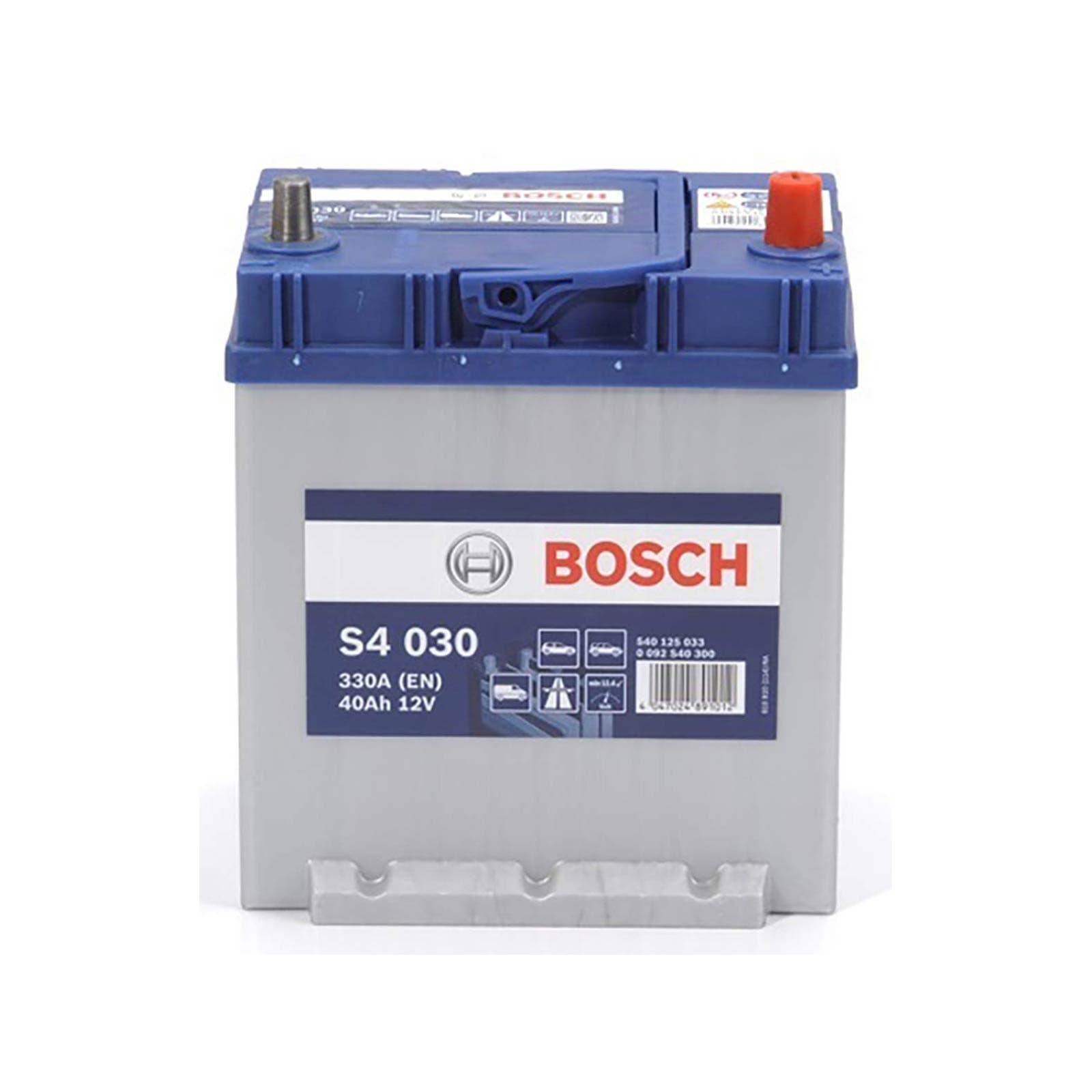 BOSCH 0092S40300 Autobatterie 12V 40Ah 330A Blei-Säure Polanordnung 0 187x140x227 mm