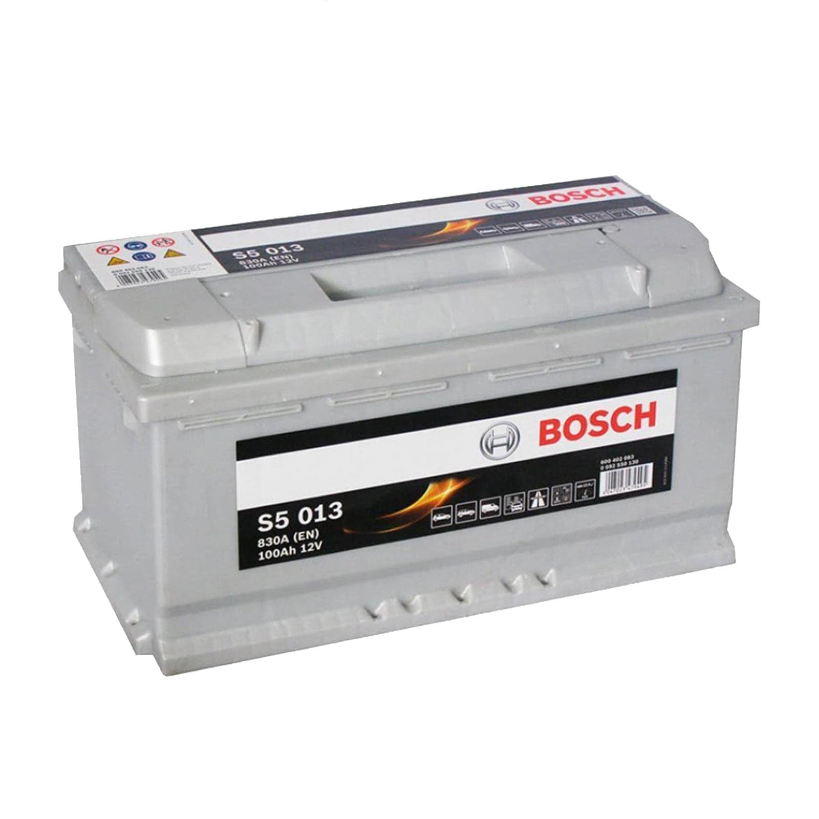 BOSCH 0092S50130 Batterie auto plomb-acide 12V 100Ah 830A droite 353x175x190 mm