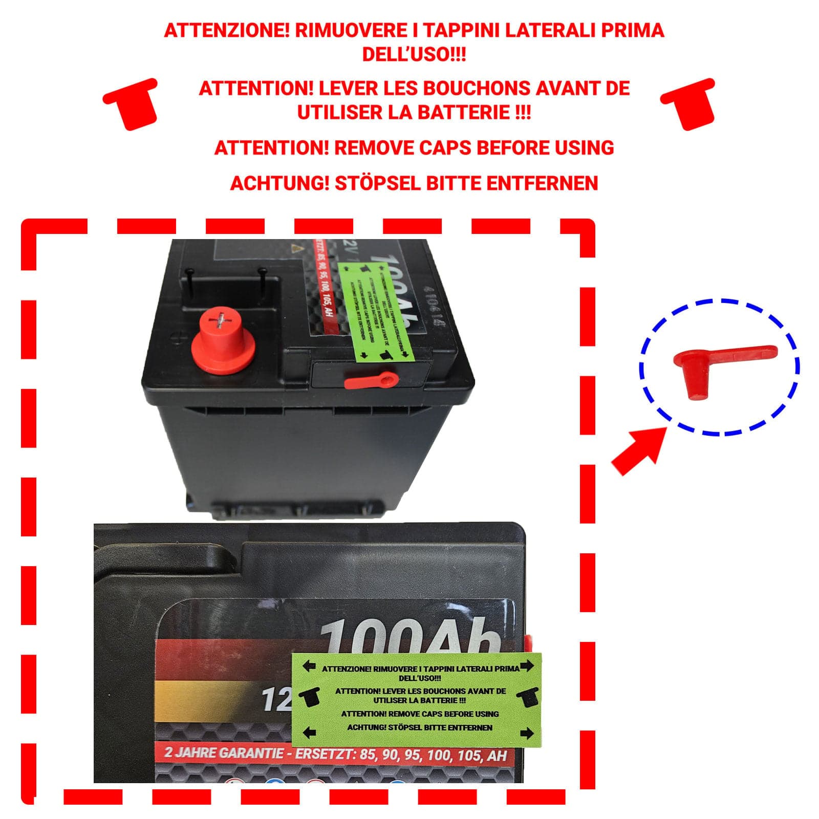 MAGNETI MARELLI L06 Autobatterie AGM 12V 105Ah 950A 392x175x190 mm