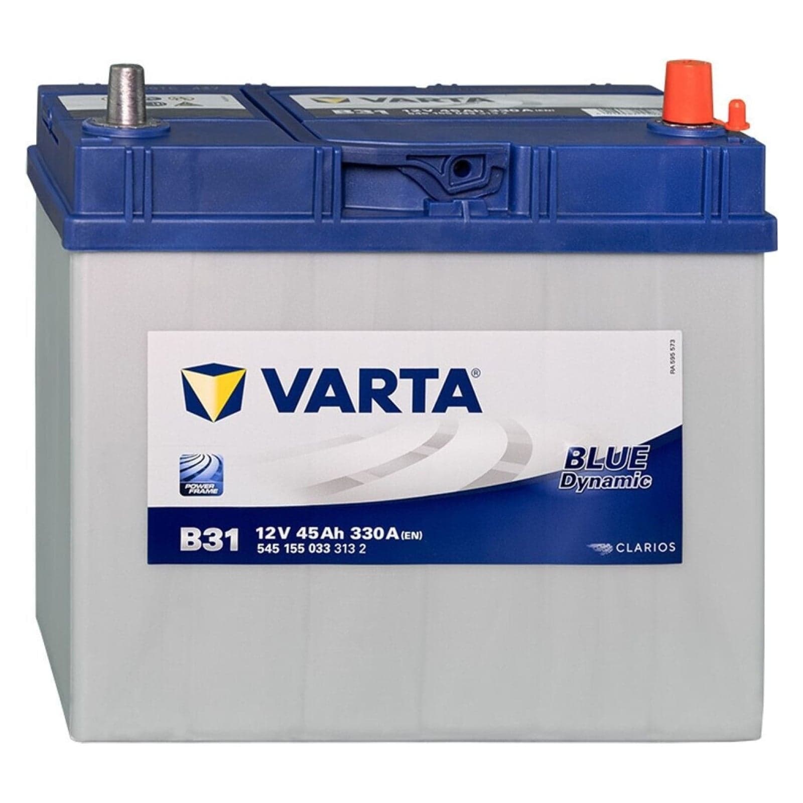 VARTA Blue Dynamic B31 Batterie auto plomb-acide 12V 45Ah 330A droite 238x129x227 mm