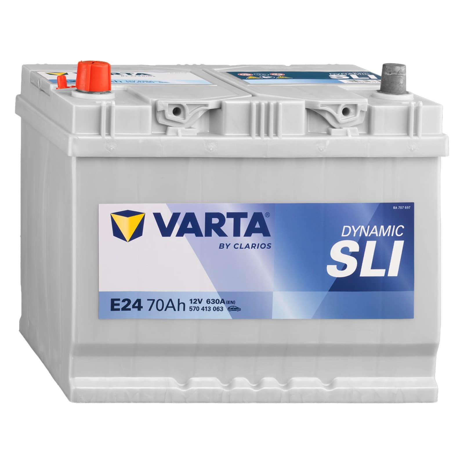 VARTA Dynamic SLI E24 Batterie auto plomb-acide 12V 70Ah 630A gauche 261x175x220 mm