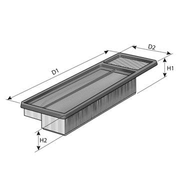 PURFLUX Luftfilter A1455 Filtereinsatz 357x131x50 mm