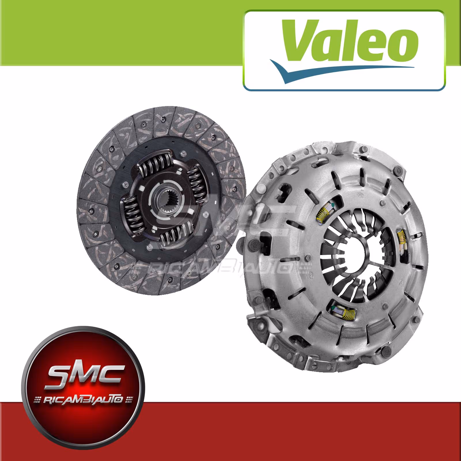 VALEO Kupplungssatz 826901 Durchmesser 240 mm 20 Zähne mit Kupplungsscheibe, Druckplatte