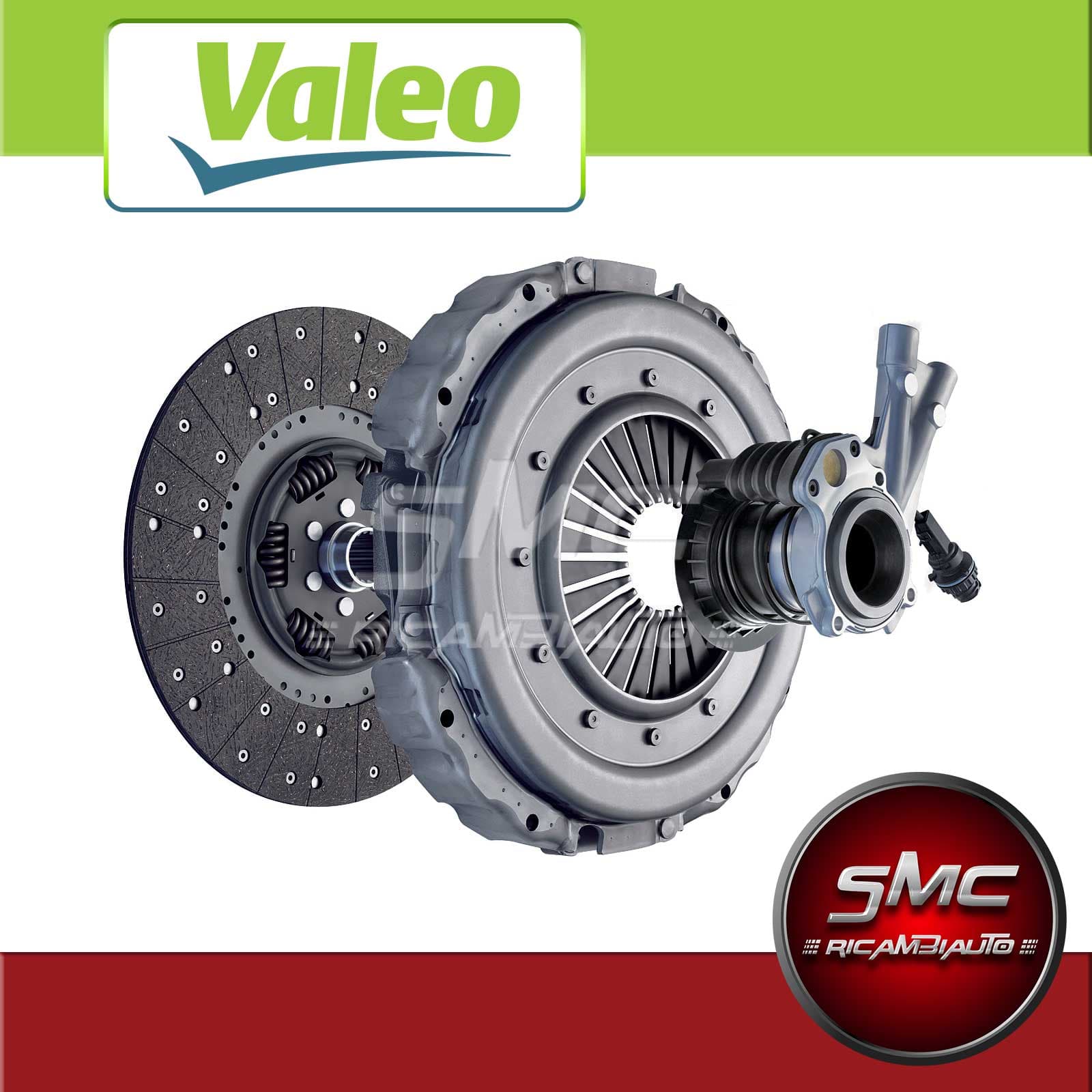 VALEO Kupplungssatz 834006 Durchmesser 190 mm 17 Zähne mit Zentralausrücker, Kupplungsscheibe