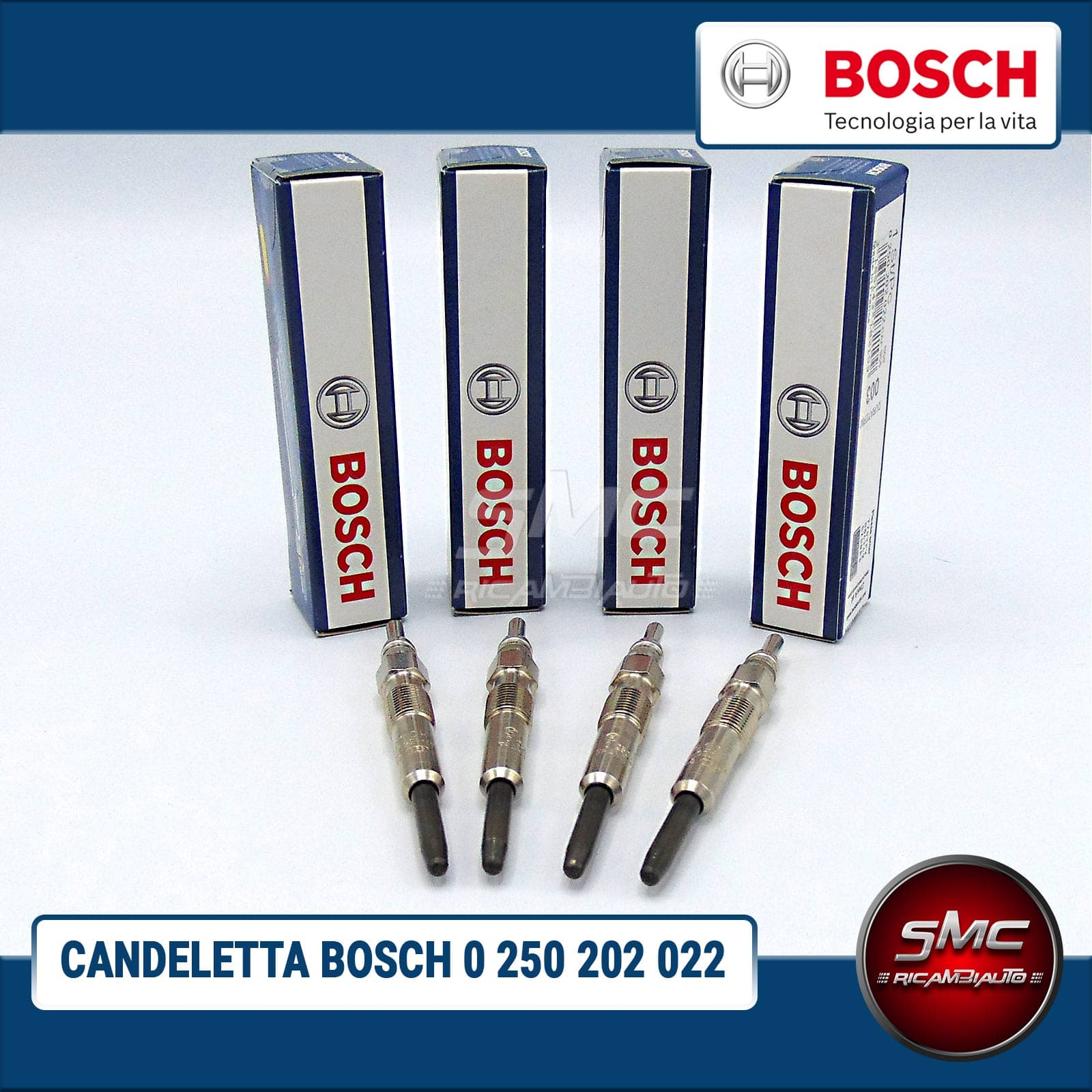 Glühkerzen-Kit Bosch 0250202022-4 Seat, VW