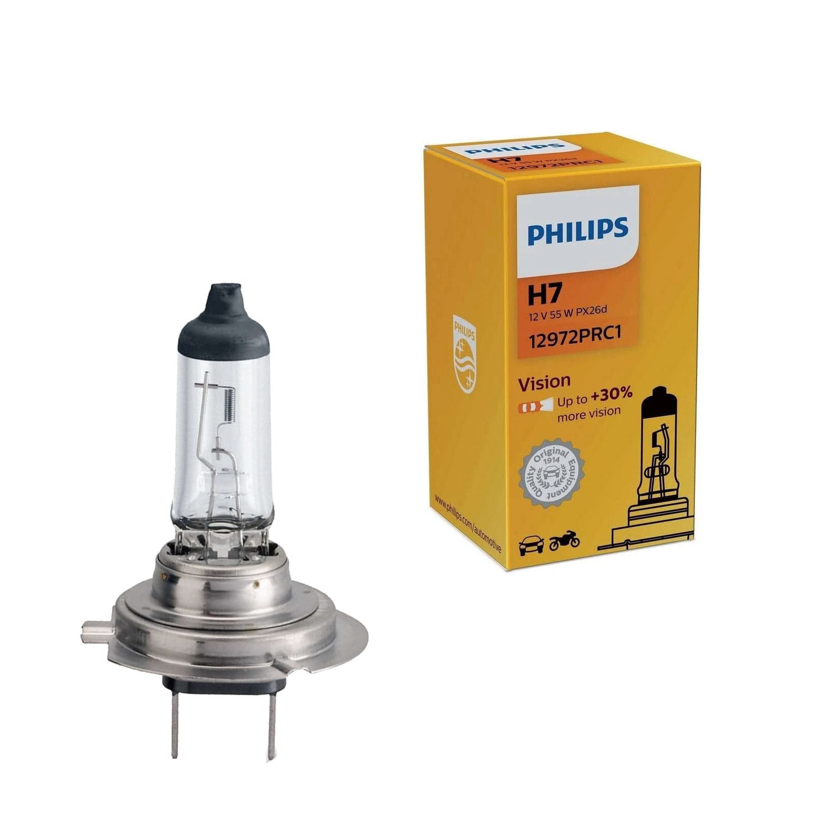 PHILIPS H7 halogène Vision 12V 55W, ampoule auto pour phare véhicule