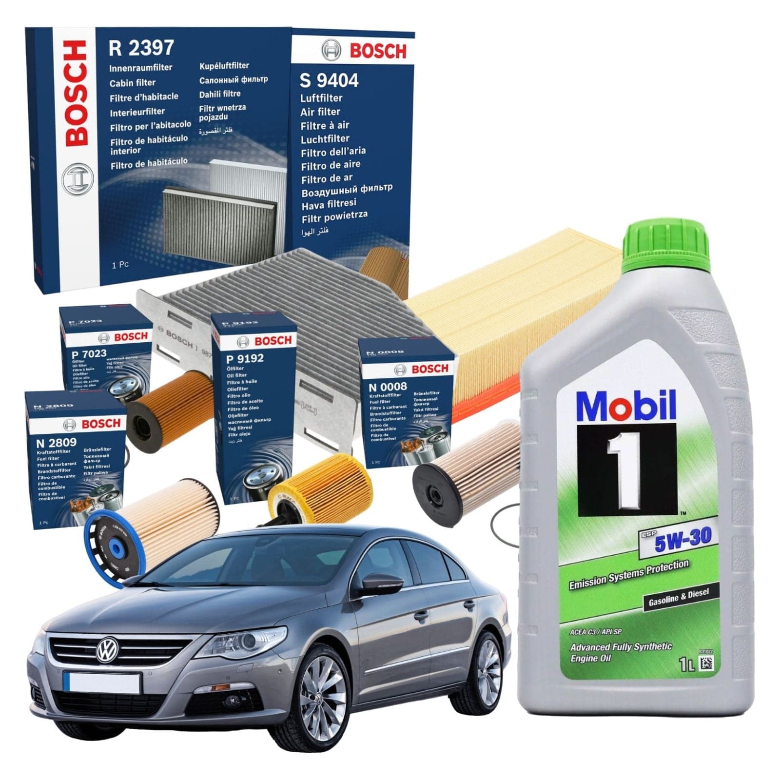 huile moteur BOSCH KTB008+MOBIL5W30