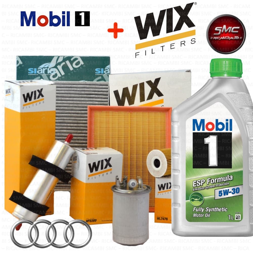 Kit Tagliando+Olio Motore Wix Ktw012+Mobil5W30