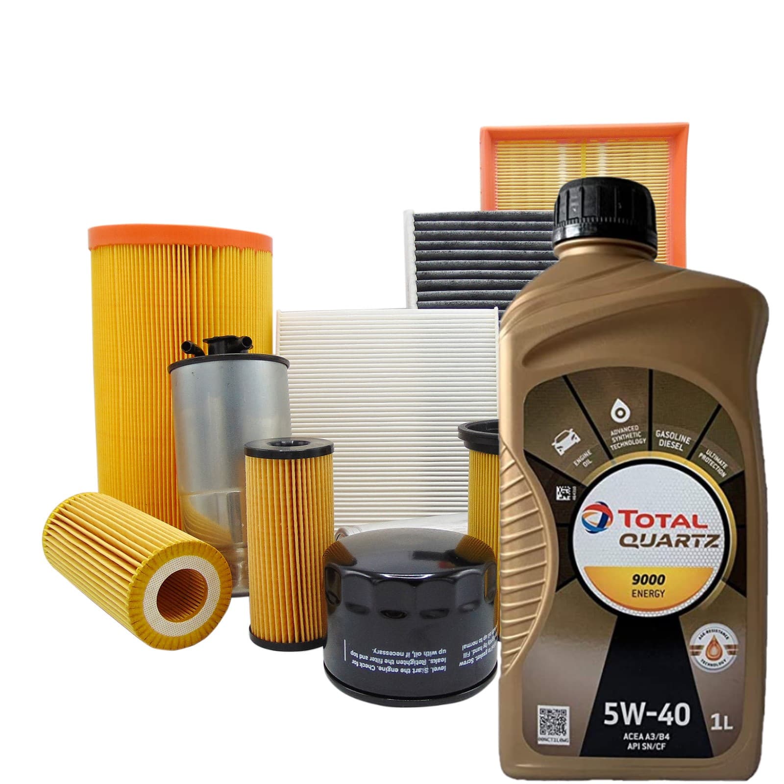 Inspektionskit Speed mit Filtern + 4 L Öl Total Quartz 5W40