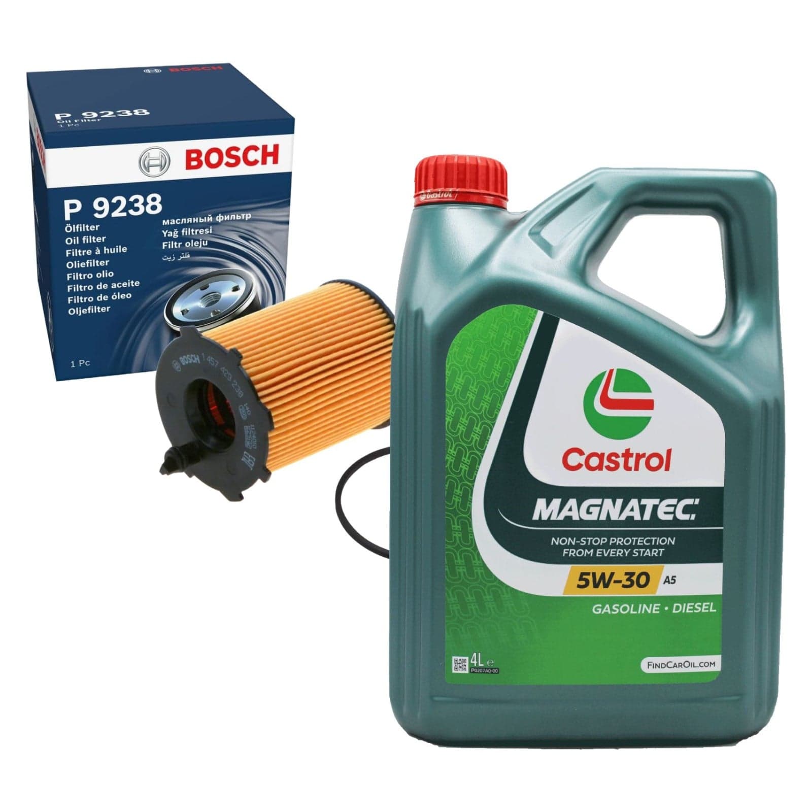 Filtro Olio Bosch 1457429238 e Olio Castrol 5W30 4 Litri