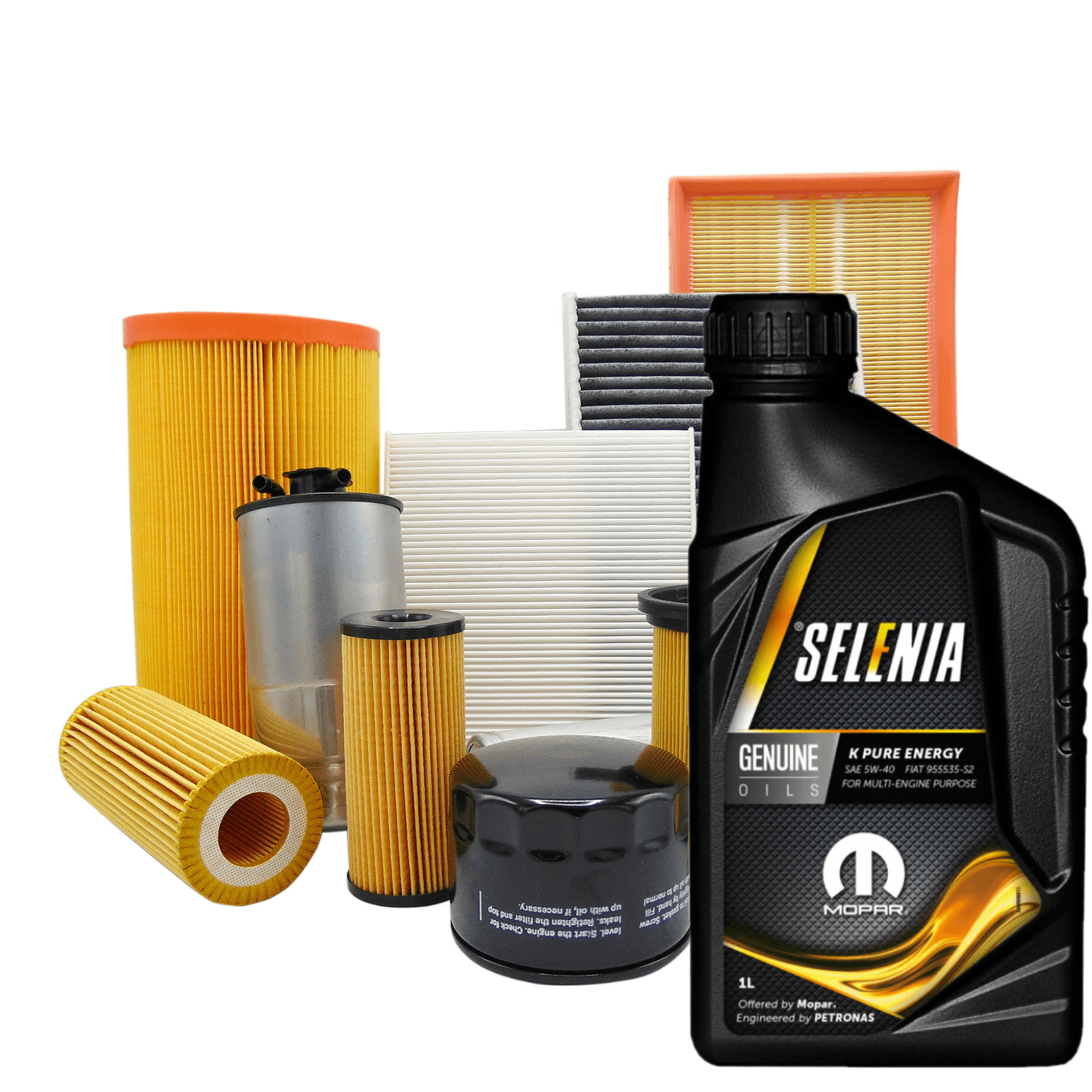 Kit d'entretien avec Huile Selenia K 5W-40 Fiat Panda 312 1.2