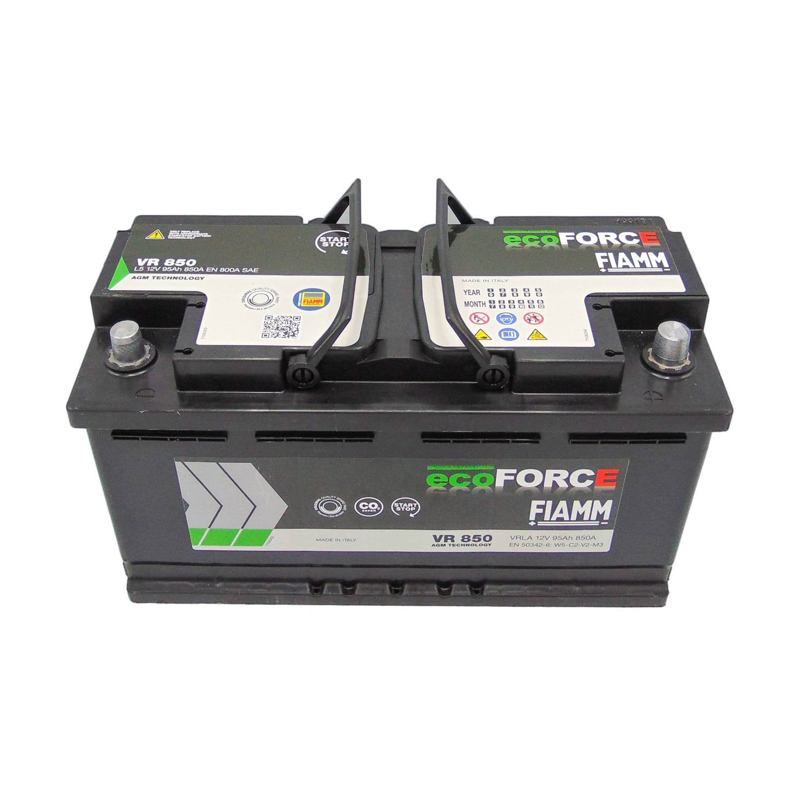 FIAMM Autobatterie AGM 12V 95Ah 850A rechts 353x175x190 mm 7906202