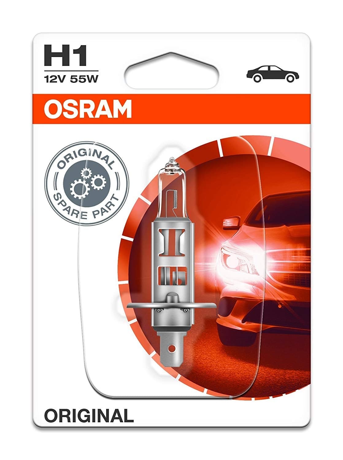 OSRAM H1 halogène 12V 55W, ampoule auto compatible véhicule pour remplacement précis