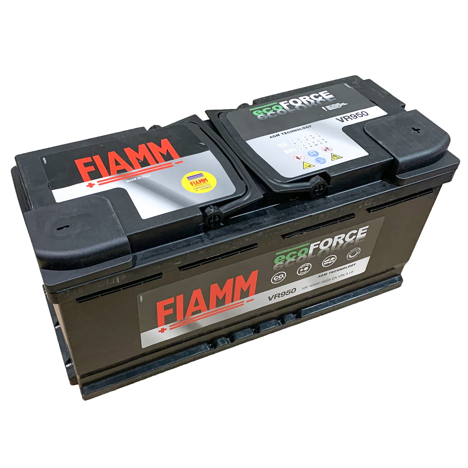 FIAMM Autobatterie AGM 12V 105Ah 950A rechts 394x175x190 mm 7905726