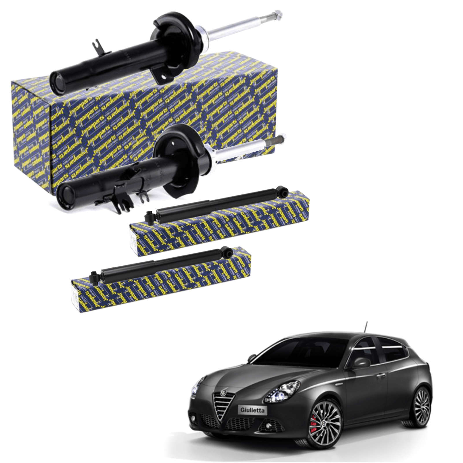 Stoßdämpfer-Set vorne und hinten Alfa Romeo Giulietta Japanparts