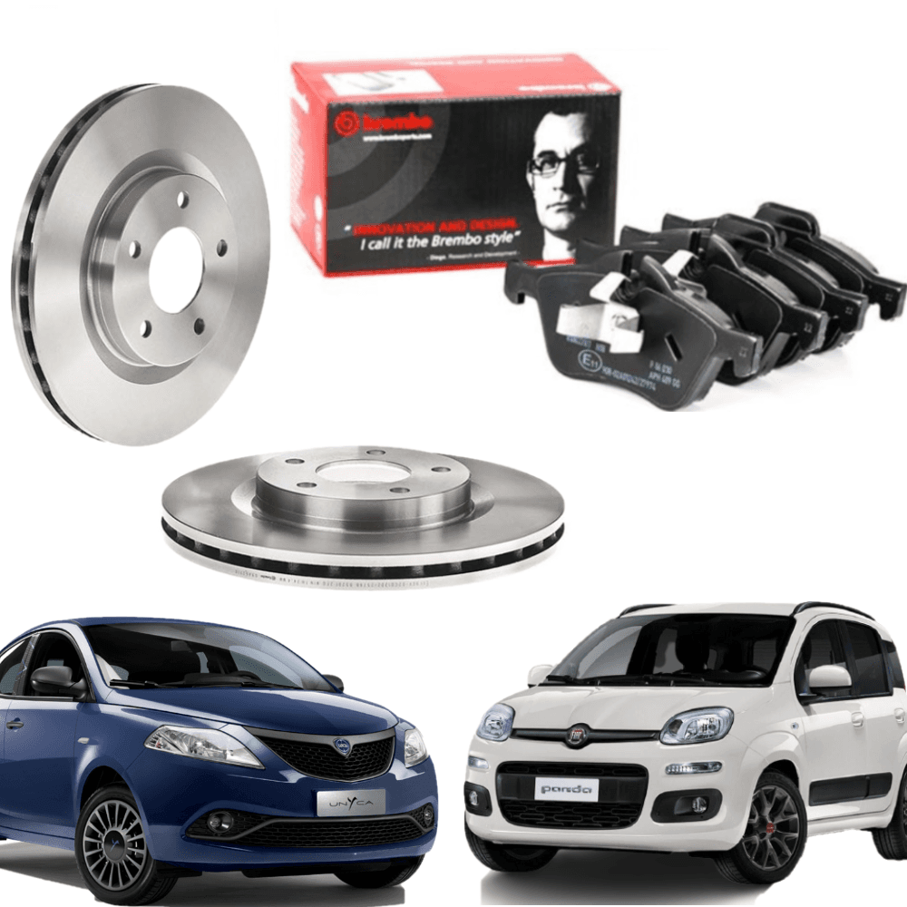 Kit Disques et Plaquettes Brembo Fiat Panda (312) Lancia Ypsilon 0.9 1.3D