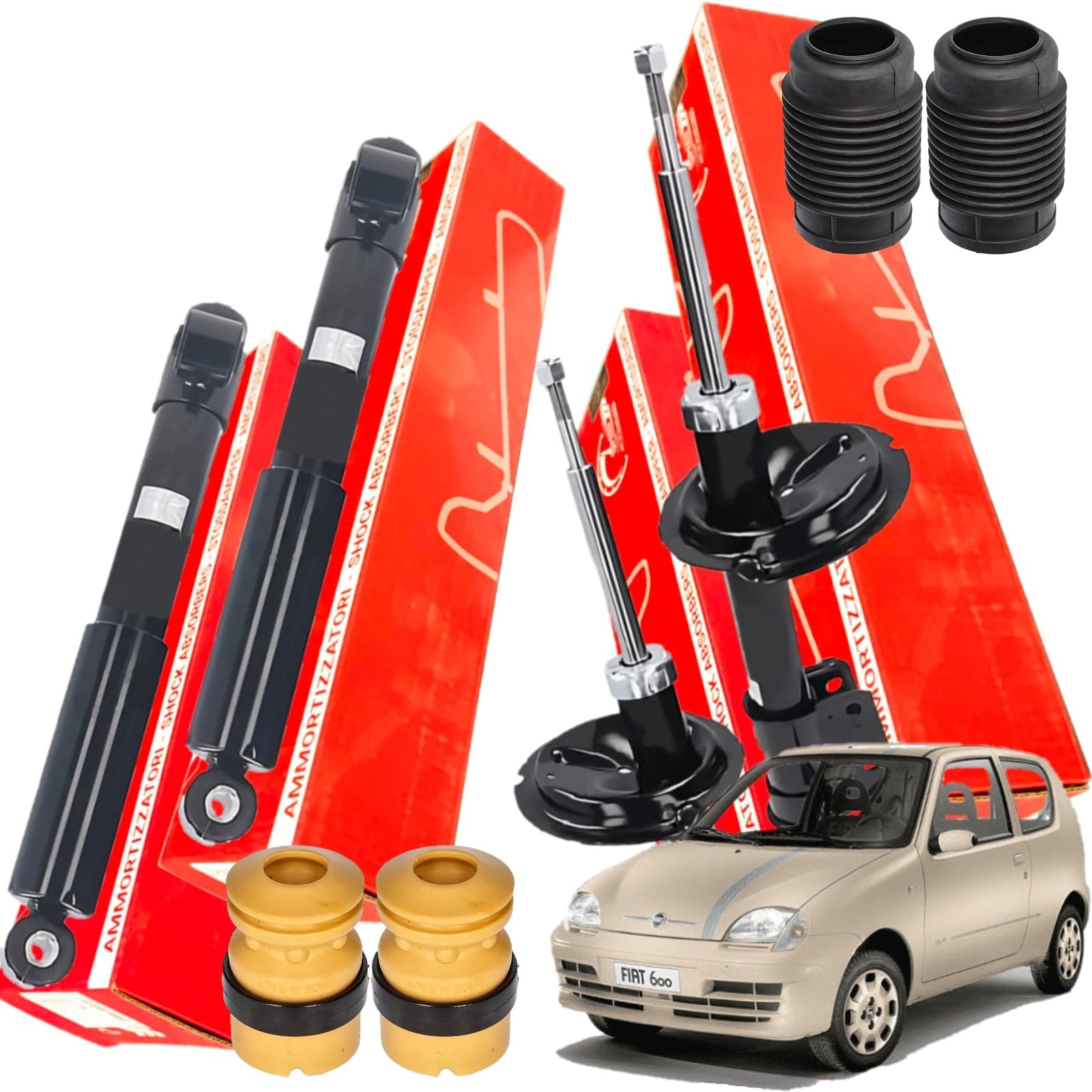 Stoßdämpfer Speed & Anschlagpuffer Birth für Fiat Seicento