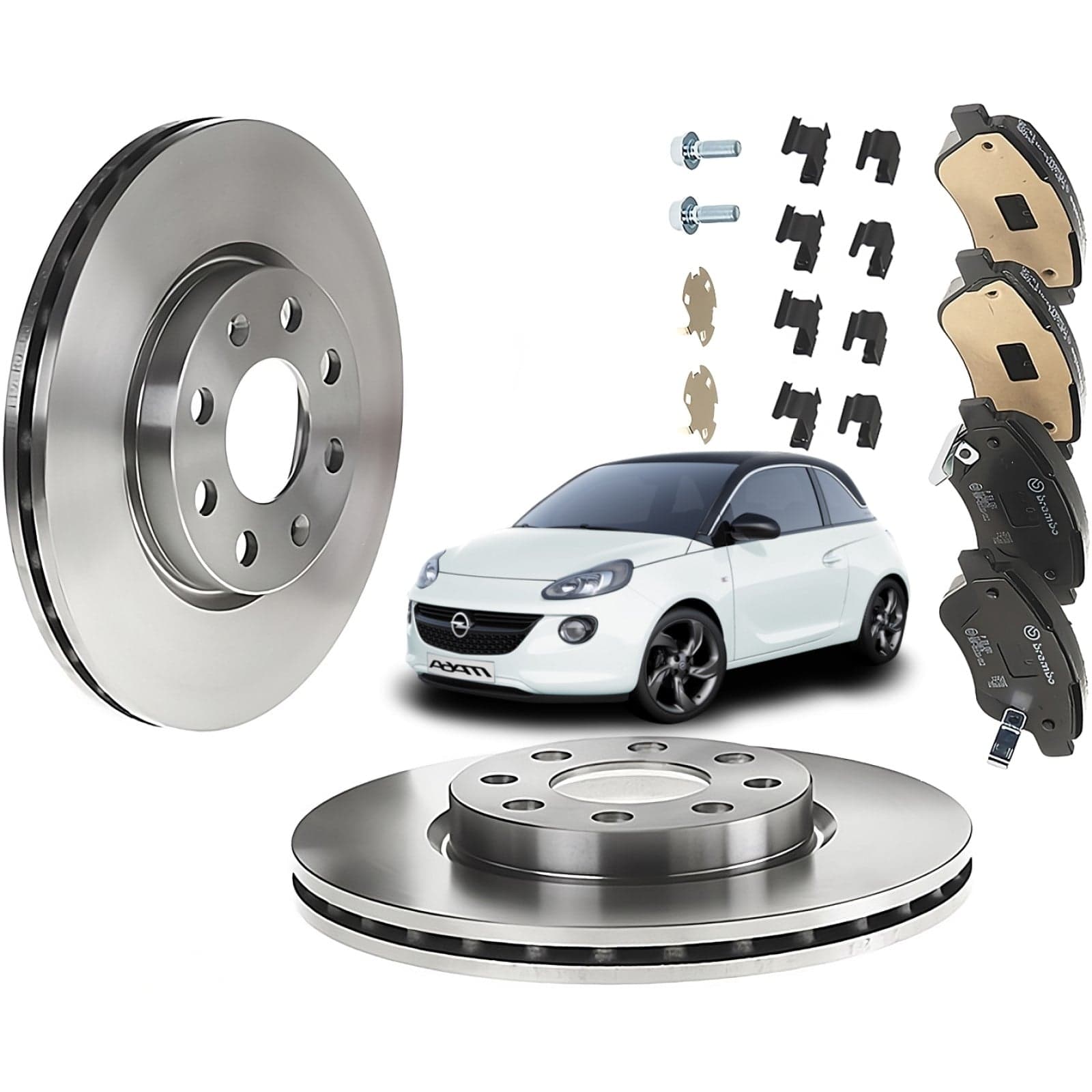 Bremsscheiben- und Bremsbeläge-Set Vorne Brembo Opel Adam