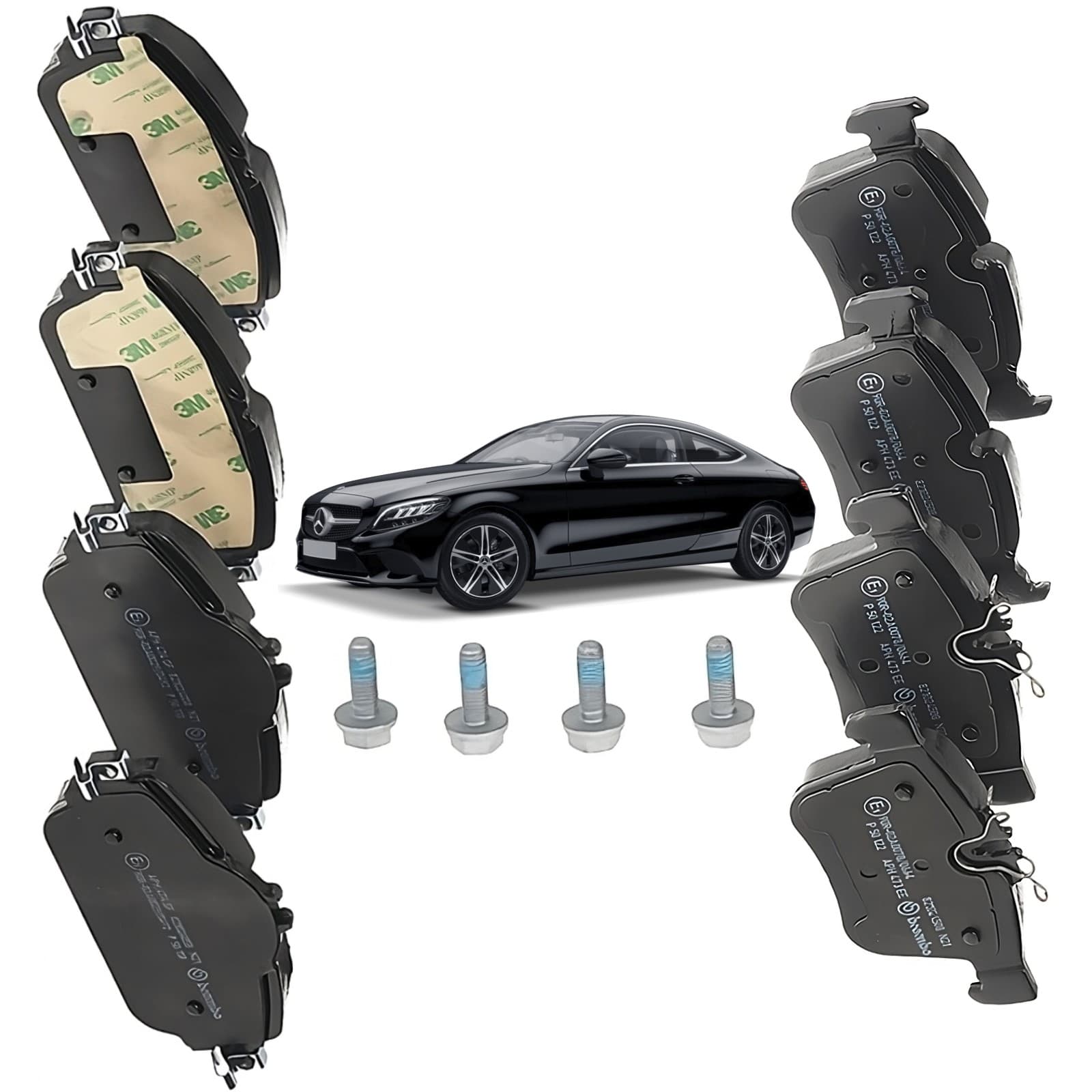 Kit Plaquettes de Frein Brembo Mercedes-Benz Classe C Avant et Arrière
