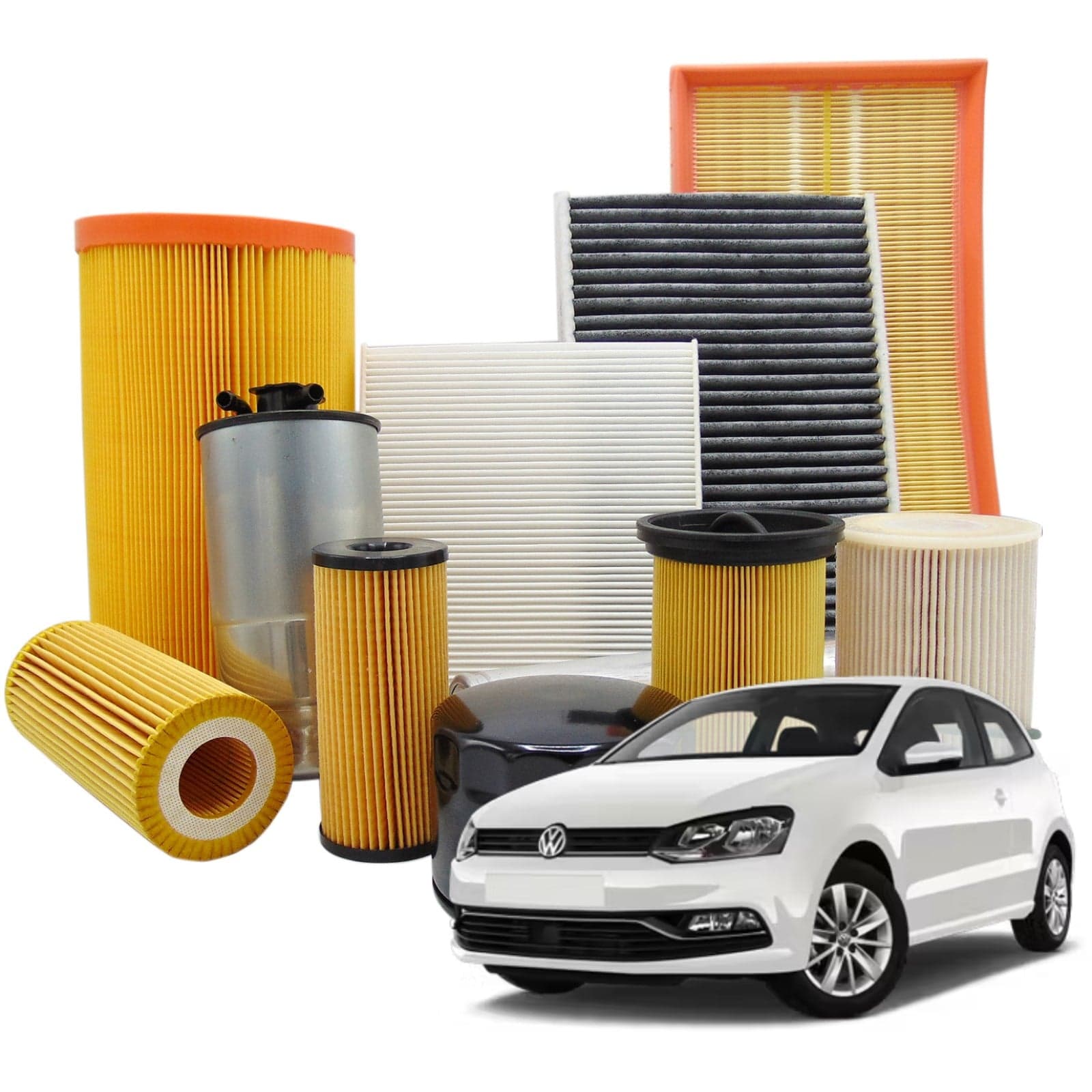 Kit Tagliando per Volkswagen Polo Filtro Aria Olio Carburante e Abitacolo