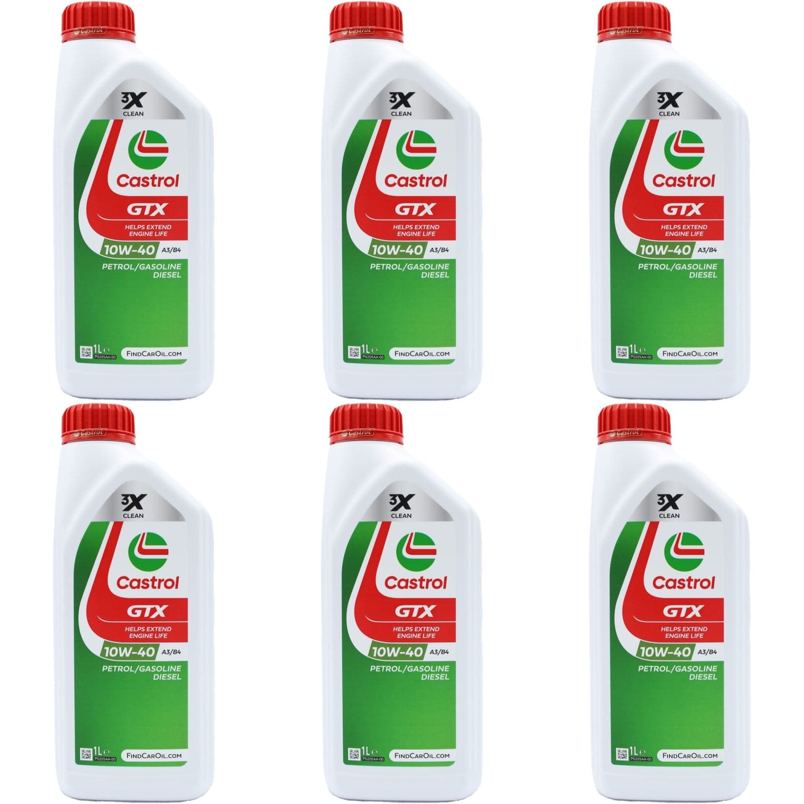 Huile Moteur Castrol GTX X3 10W40 A3/B4 – 6 Litres