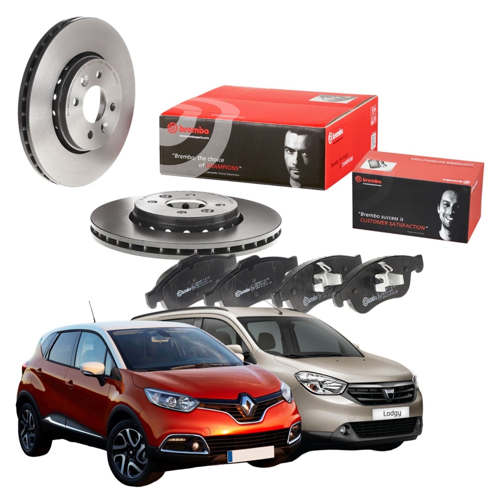 Kit Dischi e Pastiglie Freno Brembo per Renault Captur Diametro 280 mm