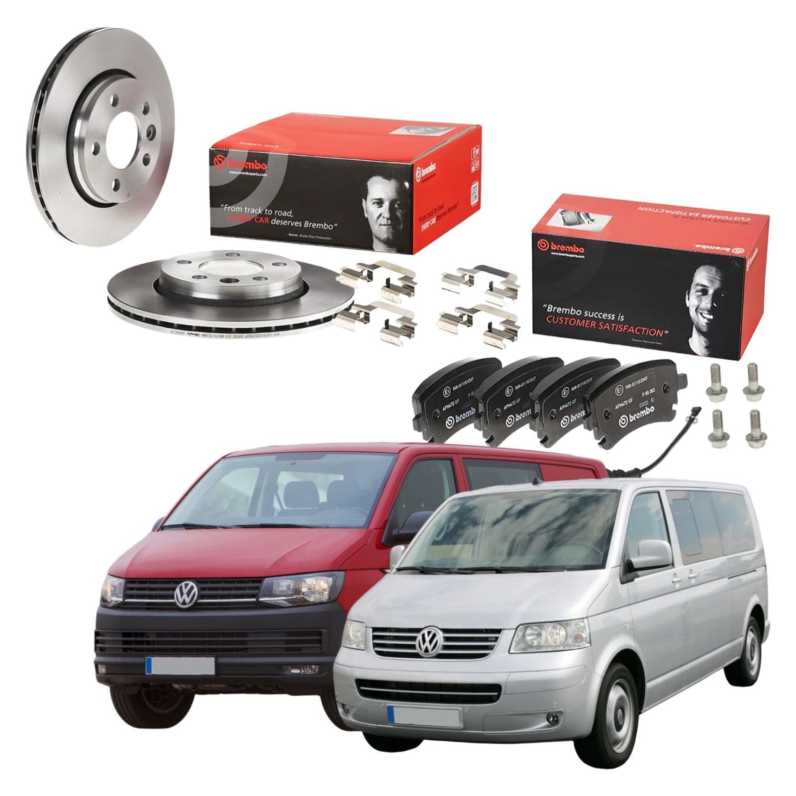 Bremsscheiben- und Bremsbeläge-Kit hinten Brembo VW Multivan T5 T6 294mm