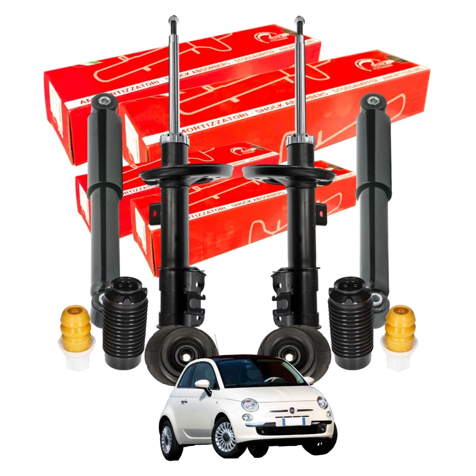 Kit Ammortizzatori Speed per Fiat 500 Set Completo Anteriore e Posteriore