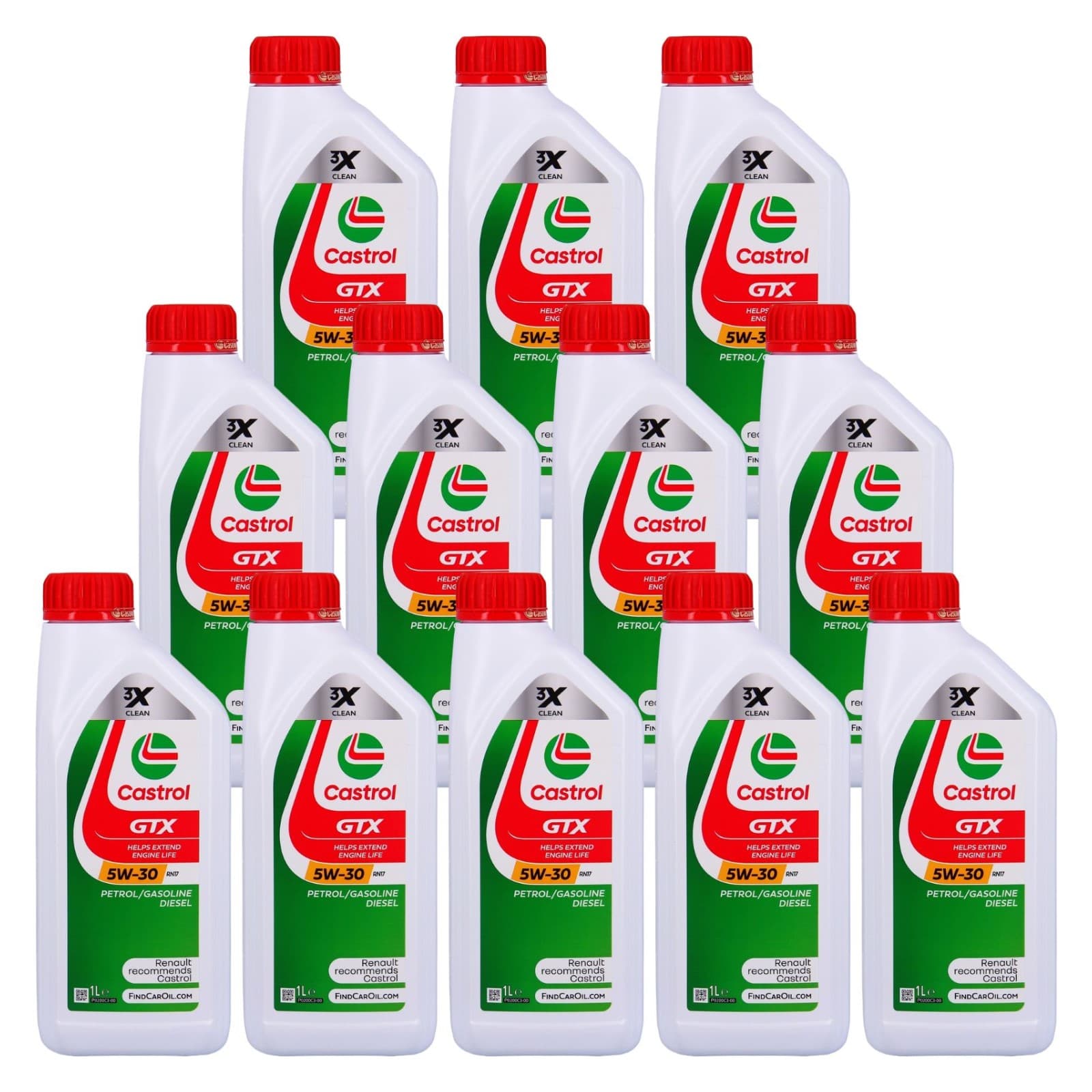 Olio Motore 12LT Castrol GTX RN17 5W30 Protezione Avanzata per Motori Renault