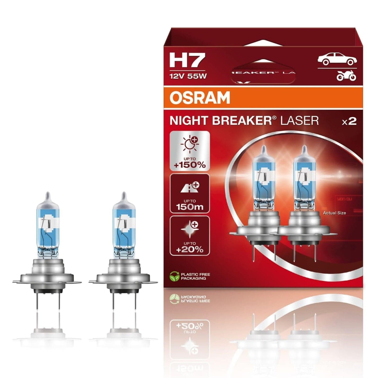 OSRAM 64210NL-2HB Fernscheinwerferlampe H7 12V PX26d 55W