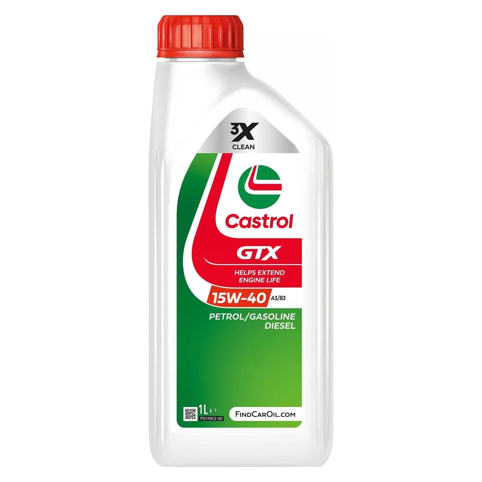 CASTROL GTX huile moteur 15W-40 A3/B4 API SP Fiat 9.55535-D2 1 L pour vidange moteur