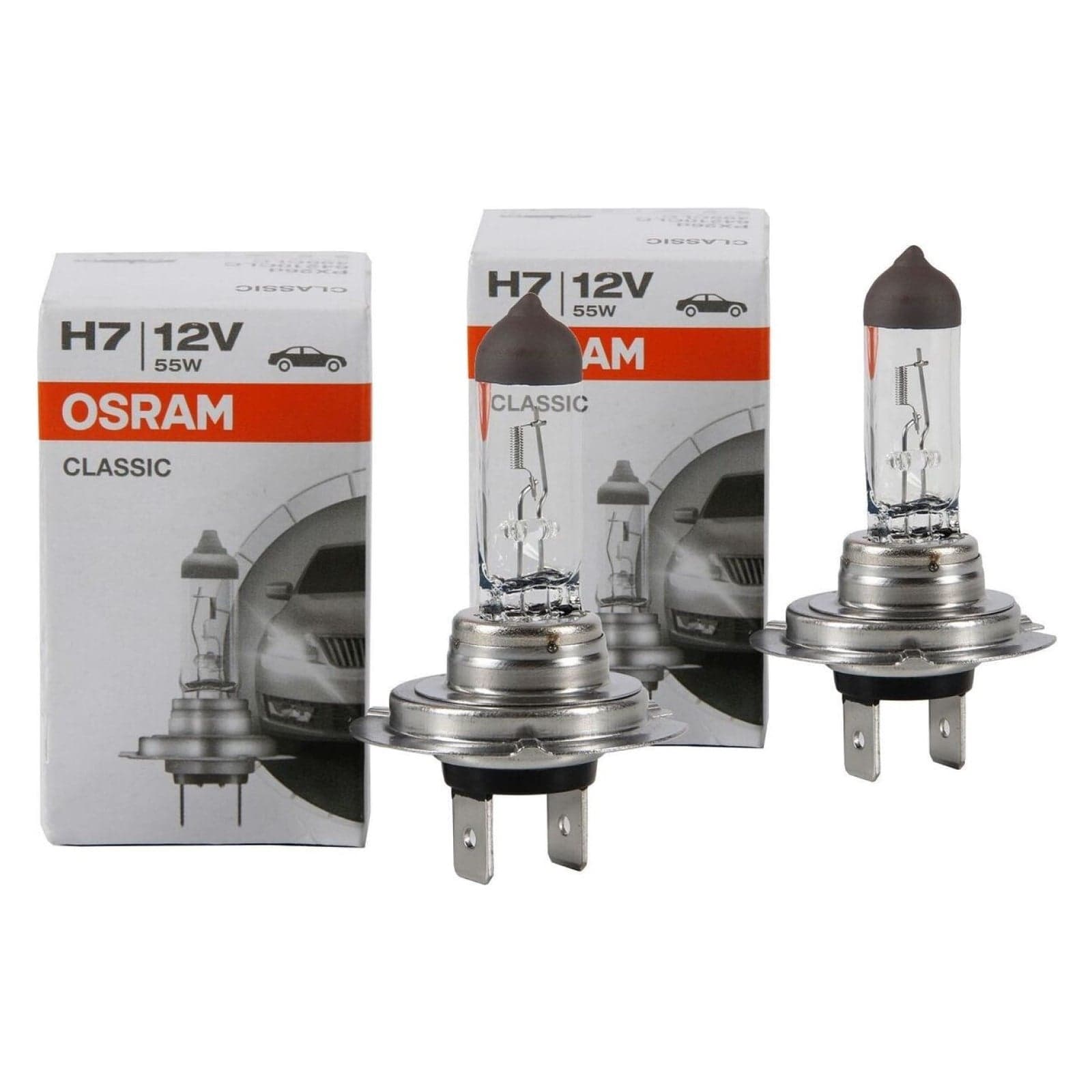 OSRAM H7 halogène lot de 2 12V 55W, ampoule auto pour éclairage véhicule