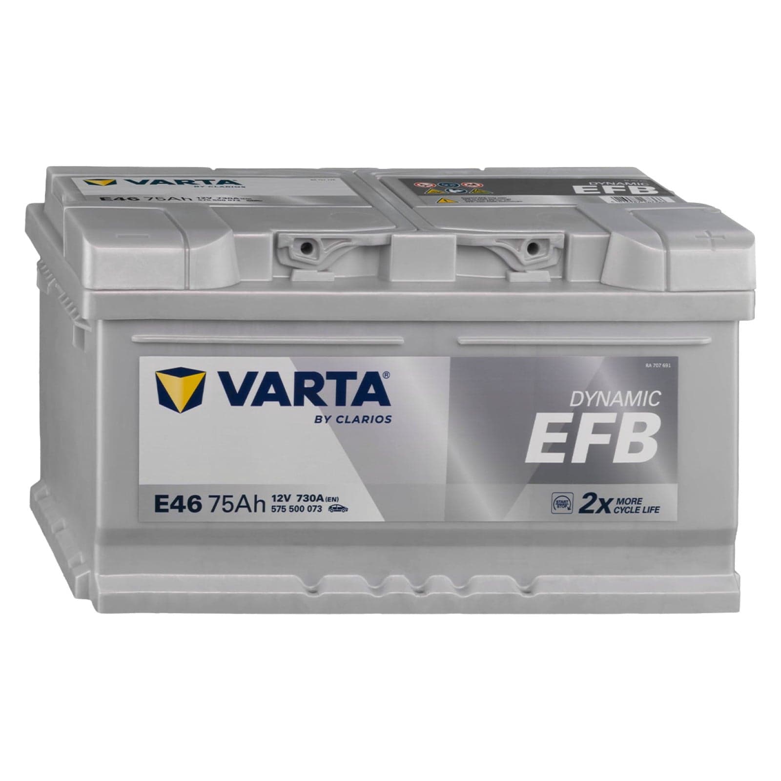 VARTA Autobatterie EFB 12V 75Ah 730A rechts 315x175x175 mm 575500073