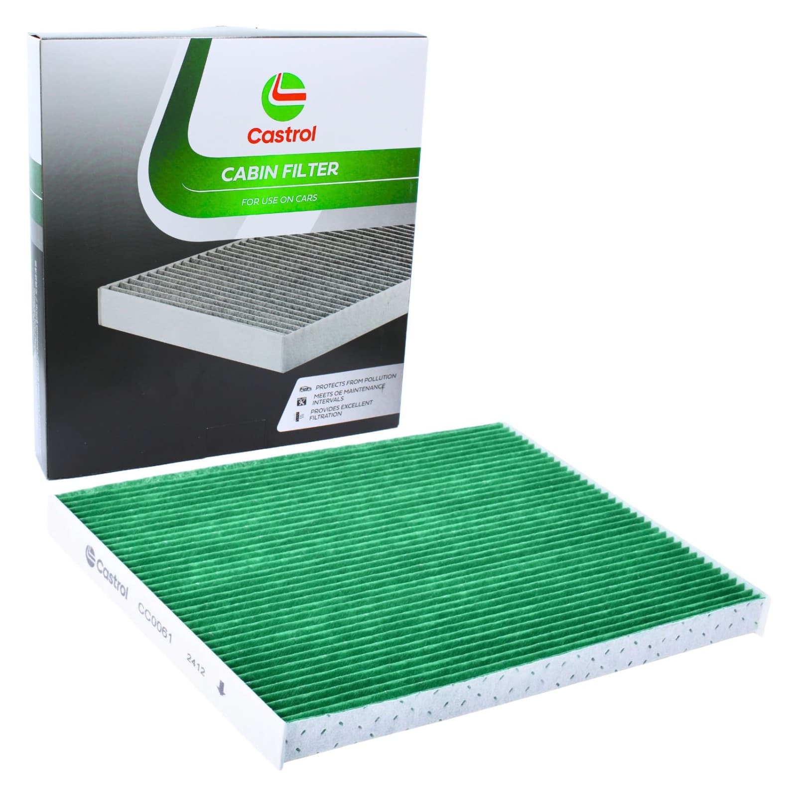 CASTROL Innenraumfilter CC0061 Partikelfilter 237x190x20 mm