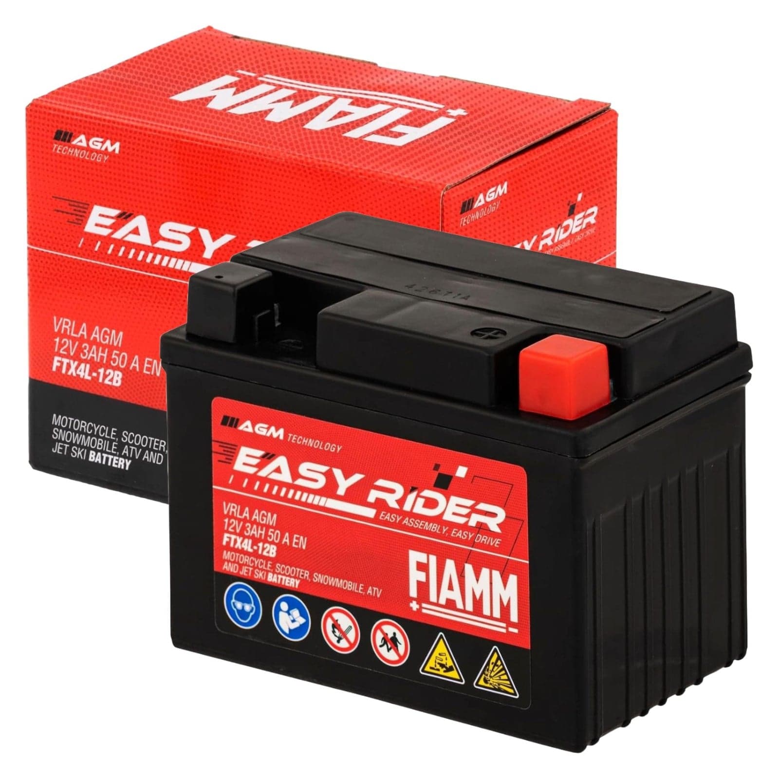 FIAMM Easy Rider FTX4L-12B Batteria Moto AGM 12V 3Ah 50A